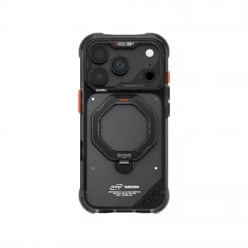 Coque Skinarma Saturn avec MagSafe et béquille rotative pour iPhone 18 Pro / 17 Pro, noire