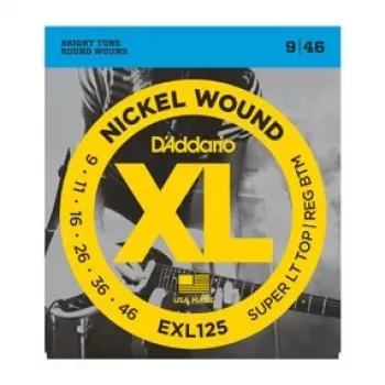 D'Addario EXL125 XL Nickel Round Wound electric guitar strings, 9-46