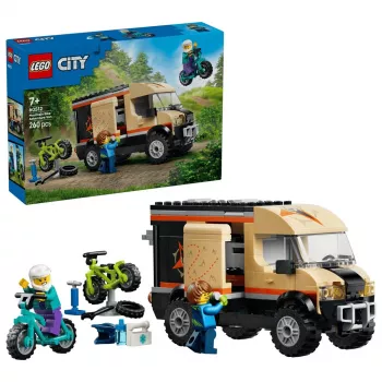 Set de construction LEGO City 60512 Mountain Bike Adventure Van, 260 pièces