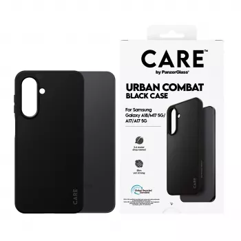 Coque PanzerGlass CARE Urban Combat pour Samsung Galaxy A17/A18, noire