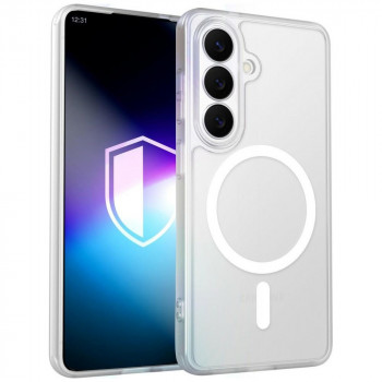 Coque pour smartphone 3MK Misty MagCase Samsung Galaxy S26+, compatible MagSafe, blanche