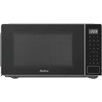 Amica MMW20E3GS Freestanding Microwave Oven with Grill, 20 L, black/silver