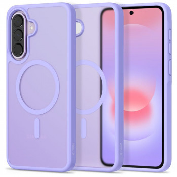 Coque MagSafe Tech-Protect Magmat pour Samsung Galaxy A57 5G, lilas mat