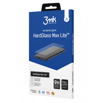 Film de protection d'écran en verre trempé 3MK HardGlass Max Lite pour Samsung Galaxy M55, noir