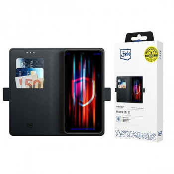 Coque porte-cartes 3MK Wallet Case pour Realme C67 5G, noire