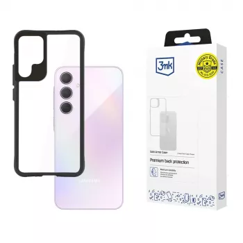 Coque Satin Armor Case+ 3MK W-3SArCaP-SaGa106-0 pour Samsung Galaxy A35 5G, transparente avec cadre noir