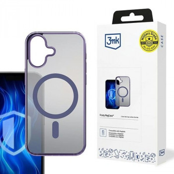 Coque de smartphone 3MK Frosty MagCase MagSafe pour Apple iPhone 16, violette