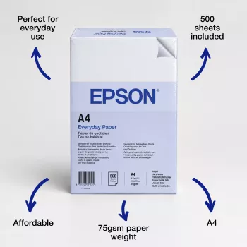 Epson papier d'impression blanc éclatant, A4 (210 x 297 mm), 75 g/m2