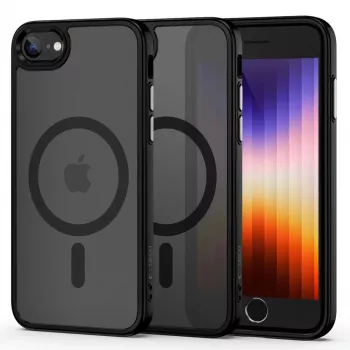 Coque MagSafe Tech-Protect MagMat pour Apple iPhone SE 2022/SE 2020/8/7, noir mat