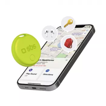 Localisateur SBS Track My Circle compatible avec Apple Find My, vert
