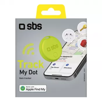 Localisateur SBS Track My Circle compatible avec Apple Find My, vert