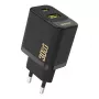 Chargeur mural Dudao A27TEU PD 30 W GaN, USB-A + USB-C, noir