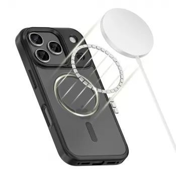 Coque Tech-Protect Magmat MagSafe pour Apple iPhone 17 Pro Max, noir mat