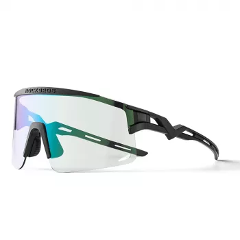 Lunettes de cyclisme photochromiques Rockbros avec protection UV et insert correcteur, noir