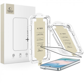 Verre antireflet Tech-Protect Quick Set AR+ pour Samsung Galaxy S26, noir