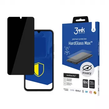 Verre trempé de protection d'écran 3MK HardGlass Max Privacy pour Samsung Galaxy A34 5G, noir
