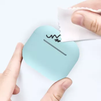 Coque en silicone Hurtel pour AirPods 2 / AirPods 1, blanche