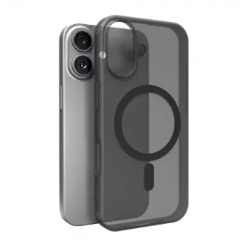 Coque en silicone Daylight compatible MagSafe Puro pour iPhone 17, Translucent Black