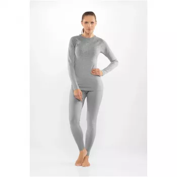 Ensemble sous-vêtements techniques en mérinos Viking Altis Lady Set pour femme, gris, L