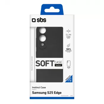 Coque Instinct SBS pour Samsung Galaxy S25 Edge, noire