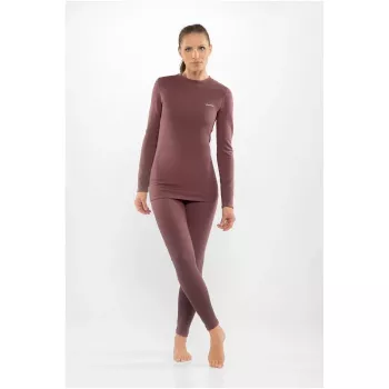 Ensemble sous-vêtements techniques en mérinos Viking Meriboo Lady Set pour femme, rose, L