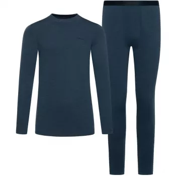 Ensemble sous-vêtements techniques en mérinos Viking Meriboo Man Set pour homme, bleu marine, XL