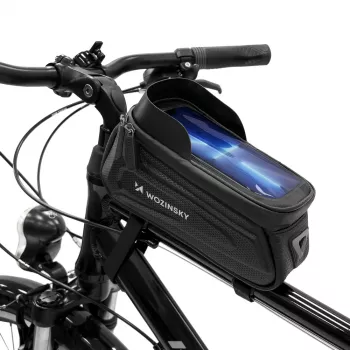 Sacoche de cadre de vélo Wozinsky WBB28BK avec étui pour téléphone, 1,7 L, noir