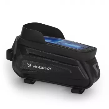 Sacoche de cadre de vélo Wozinsky WBB28BK avec étui pour téléphone, 1,7 L, noir