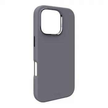 Coque en silicone MagSafe Puro Icon Mag Pro pour iPhone 16 Pro Max, gris foncé