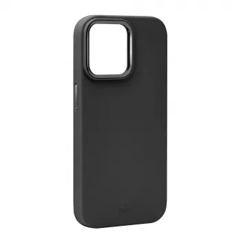 Coque en silicone MagSafe Puro Icon Mag Pro pour Apple iPhone 15 Pro Max, noire