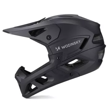 Casque de vélo intégral Wozinsky avec visière amovible, 60-62 cm, noir