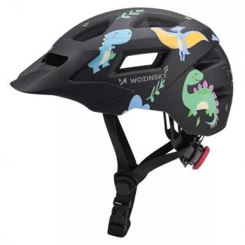 Casque de VTT enfant Wozinsky avec visière amovible, taille XS (48-52 cm), noir