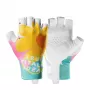 Gants de cyclisme femme à doigts courts amortissants Rockbros S389, taille L, multicolore