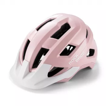 Casque de vélo jeunesse Rockbros LK-67 avec visière amovible 54–58 cm, rose
