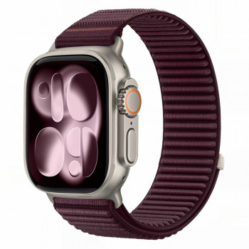 Bracelet Tech-Protect NylonLoop pour Apple Watch 8 / 9 / 10 / 11 / 12 / SE (40 / 41 / 42 mm), bordeaux profond