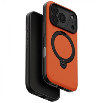 UNIQ Elix coque pour Apple iPhone 18 Pro / 17 Pro, béquille rotative à 360°, orange