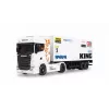 Mini-Scania 730 S avec remorque à coffre Amewi 1:64 RTR, blanc (22784)