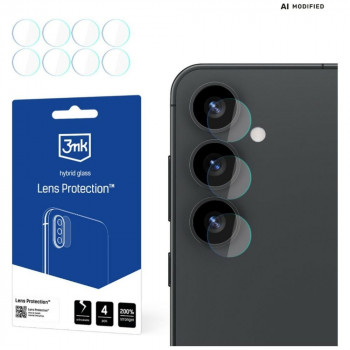 3MK Lens Protection verre hybride protection d'objectif photo pour Samsung Galaxy S25 (4 pièces)
