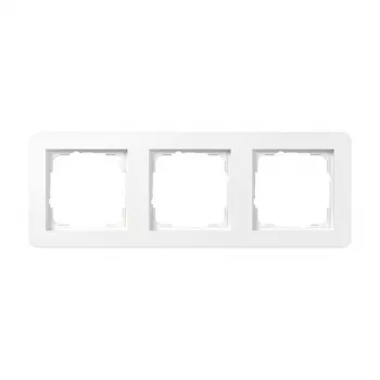 Cadre de recouvrement Gira 0213150, 3 postes, Gira E1, blanc pur, brillant