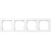 Cadre de recouvrement Gira 0214150, 4 postes, Gira E1, blanc pur, brillant