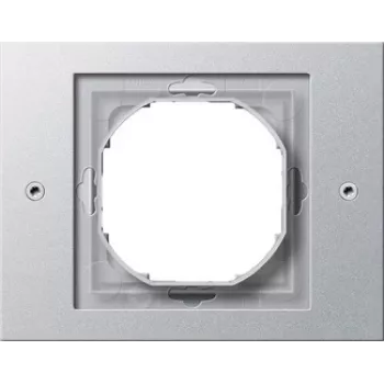 Cadre de recouvrement Gira TX_44 021165, 1 poste, IP44, résistant aux chocs, aluminium