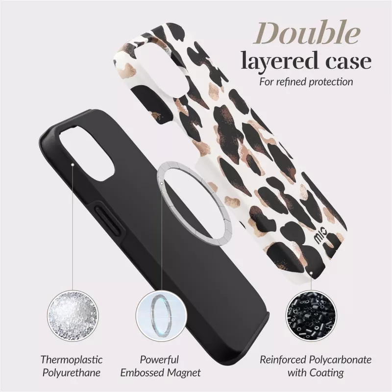 Coque MIO Leopard compatible MagSafe pour iPhone 16